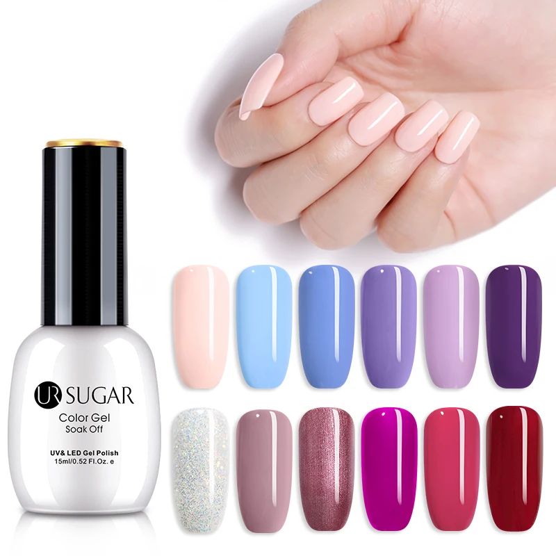 UR SUGAR 15ml Nail Color Gel Polish Red Semi Permanent Soak Off UV Varnish Long Lasting Art varnish | Красота и здоровье