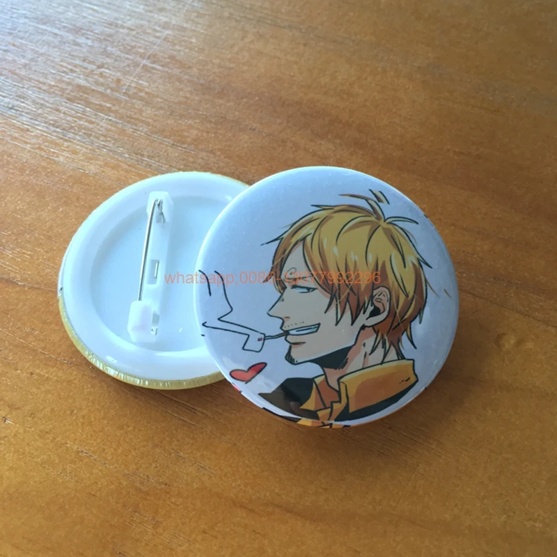 30pcs Custom Tinplate badge 75*75mm cartoon round brooch plate pin Clothing Decoration Pin Badges | Канцтовары для офиса и