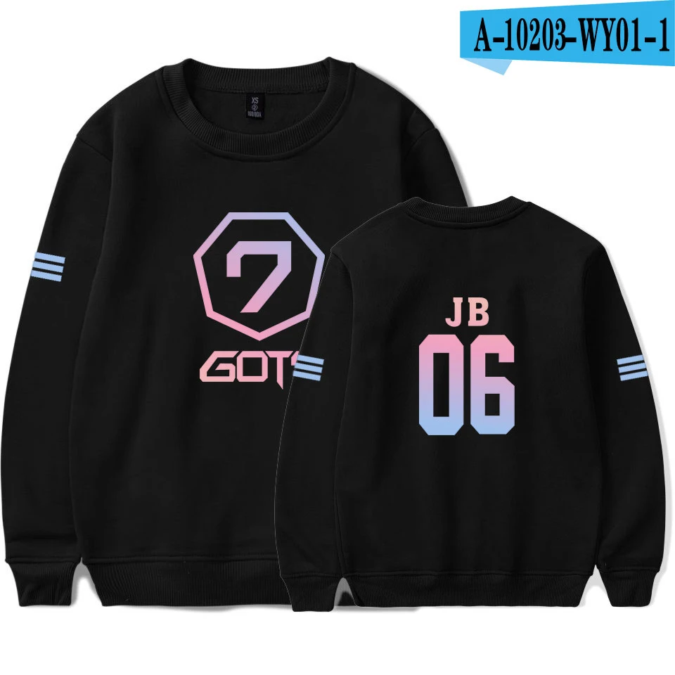 Color 4 Kpop GOT7 толстовки мужские и женские пальто Bambam Yugyeom Youngjae значок Джексон Jb Jinyoung получил 7 Толстовка пуловер с капюшоном топы - Цвет: Color 4