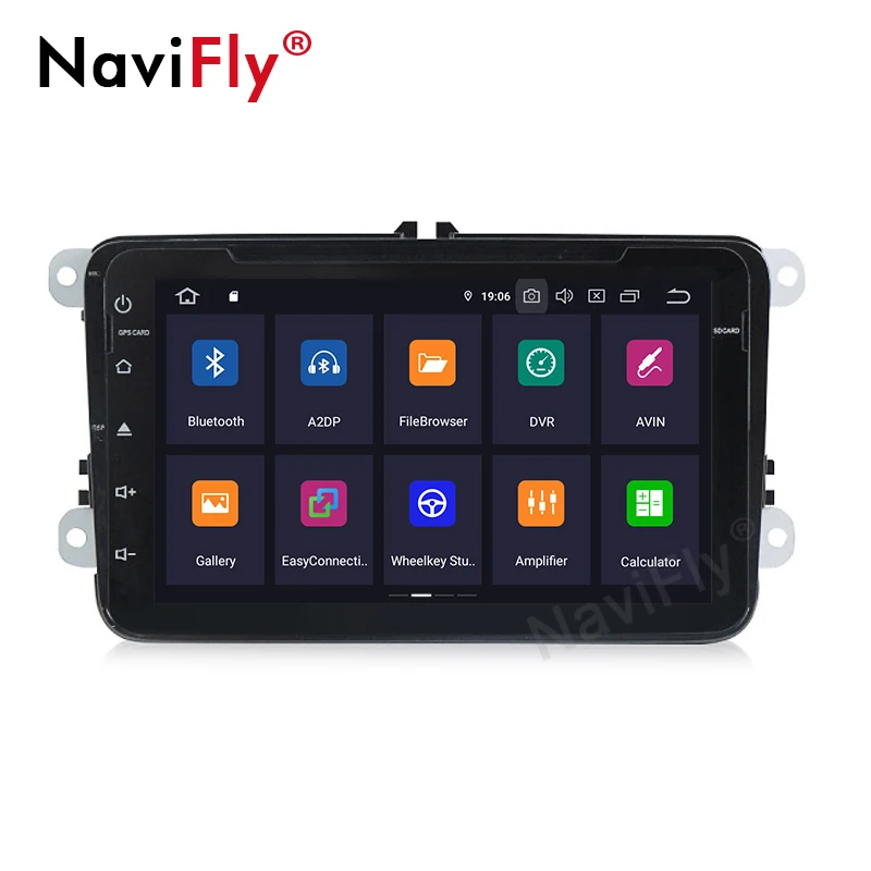 2din 8 &quotAndroid 9 0 IPS DSP автомобильный dvd Радио GPS навигация для VW Volkswagen SKODA GOLF 5 6 POLO PASSAT B7