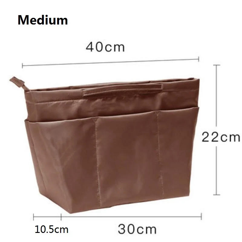 Coffee Medium New Лучший кошелек, органайзер, вставка для дам, кофейная косметичка, Офисная дорожная внутренняя Сумочка, портативная косметичка, красивая женская сумка-тоут - Цвет: Coffee Medium New