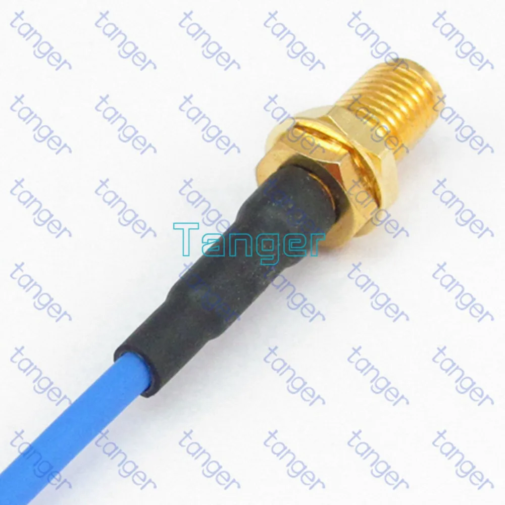 Tanger SMA мужчин RP-SMA женский прямой разъем с RG405 RG086 коаксиальный Соединительный синий кабель 8 дюймов " 20 см RF коаксиальный кабель с низкими потерями