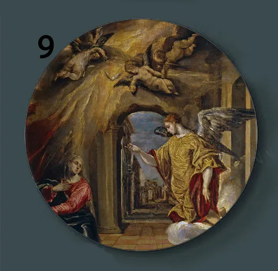 El Greco священник декоративная тарелка Мадонна Иисус церковь декоративная тарелка домашняя Наклейка на стену тарелка испанский Ренессанс живопись тарелка - Цвет: 9