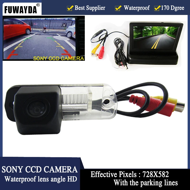 

FUWAYDA 4.3' Car Monitor+CCD HD 170 Car RearView Camera for Benz C-Class W203 E-Class W211 CLS-Class 300 W219 R350 R500 ML350