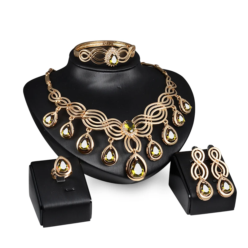Комплект из колье и серёг с имитацией фианита|crystals necklaces earrings|necklace earringzircon crystal