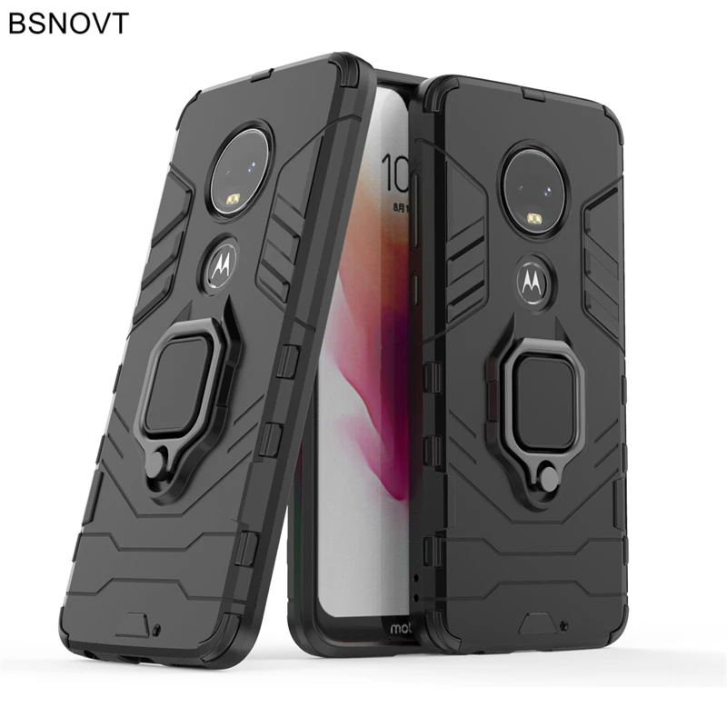 Чехол-бампер для Motorola Moto G7 Магнитный чехол с кольцом на палец телефона Plus XT1965 xt1920 |
