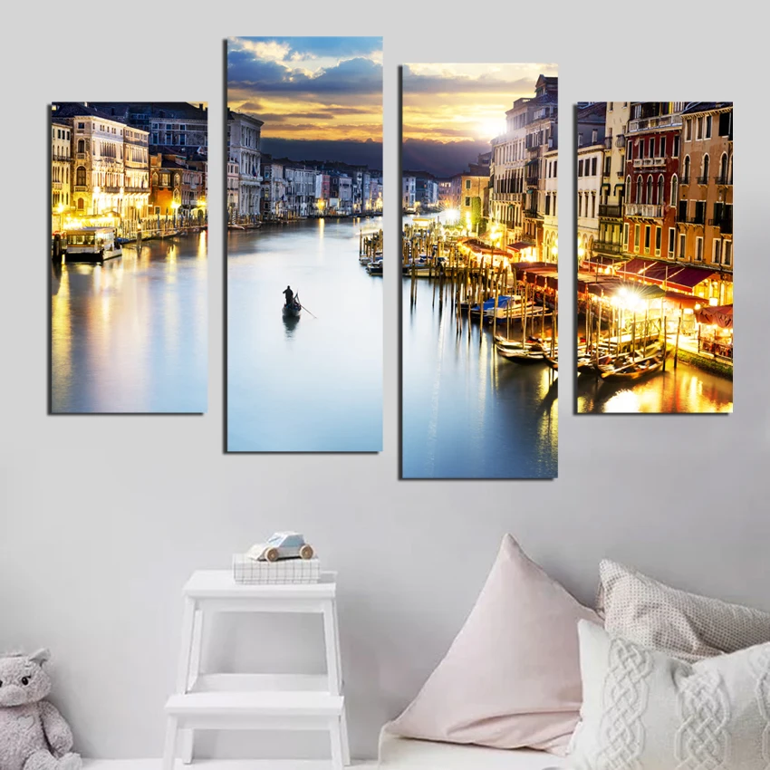 Постер С закатом Печатный скандинавский художественный настенный художник