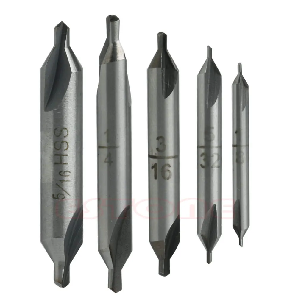 

2018 NEW 5 Pcs 60 DEGREE HSS Center Spotting Drill Bits Combined Countersink High Speed Tool