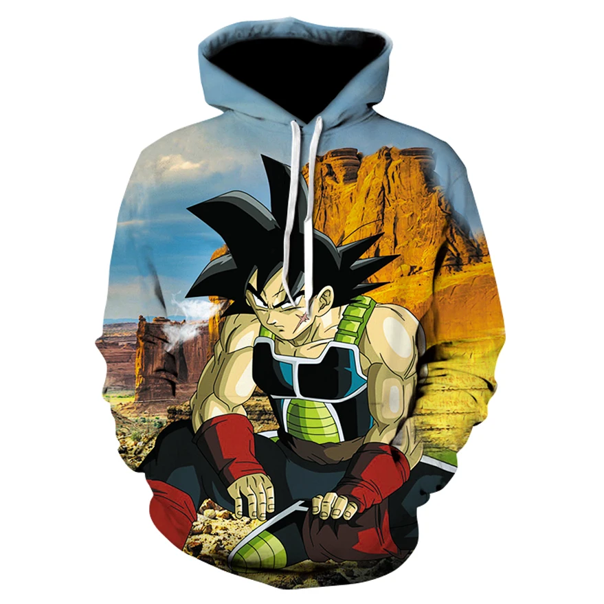 2019 Dragon Ball Hoodie Long Sleeve Pullover Fashion Design Men Tracksuits Streetwear Hoodies Plus Size 4XL | Мужская одежда