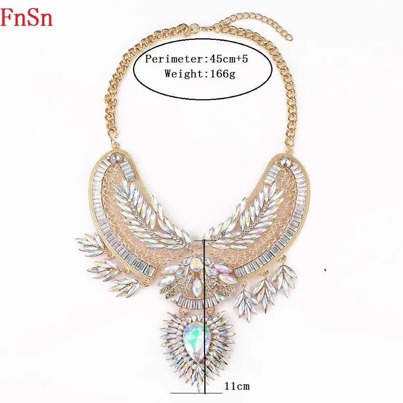 Женское Ожерелье из цинкового сплава FnSn чокер с кристаллами ювелирное изделие в