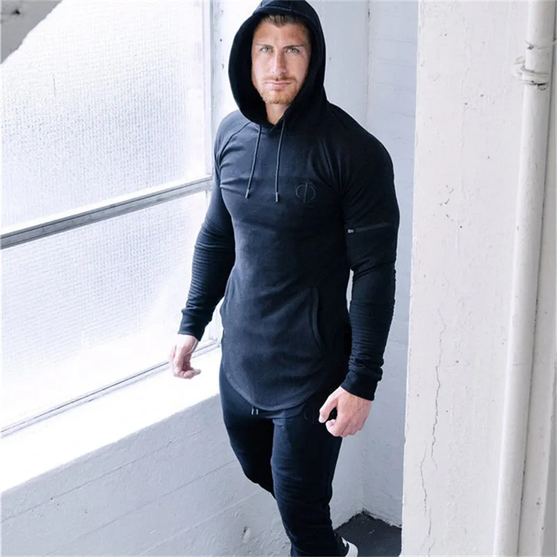 GYMLOCKER 2018 Модное Новое поступление мужская повседневная толстовка комплект из 2