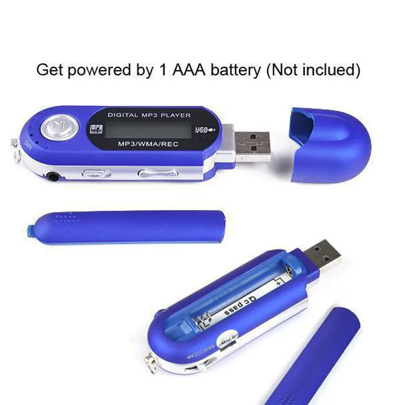 Mini MP3 Player LCD Display with USB High Definition Music Support FM Radio SD Card free earphone | Электроника