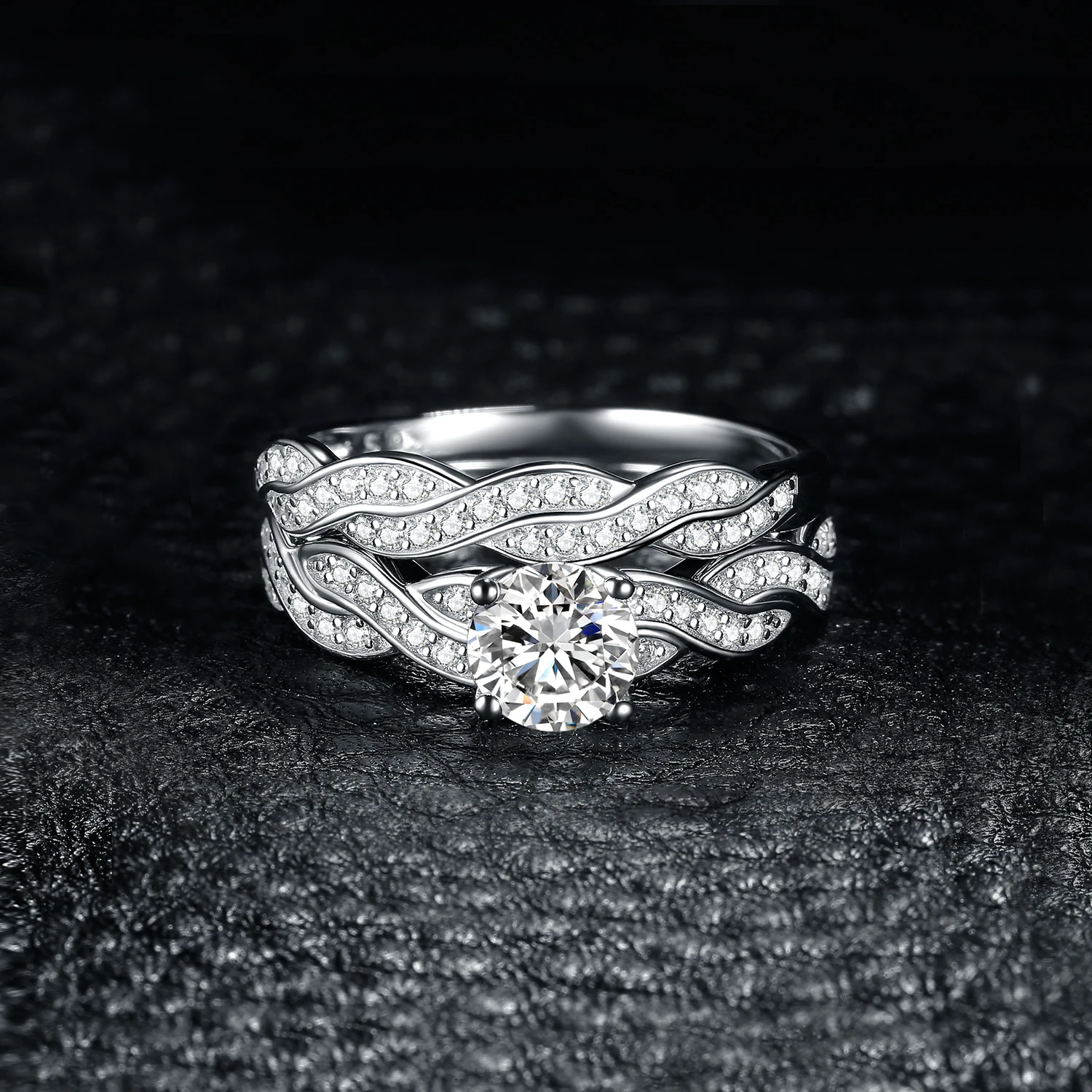 JewelryPalace Бесконечность 1.5ct Имитация Алмазный Юбилей Promise обручальное Обручение кольцо свадебный 925 пробы серебро