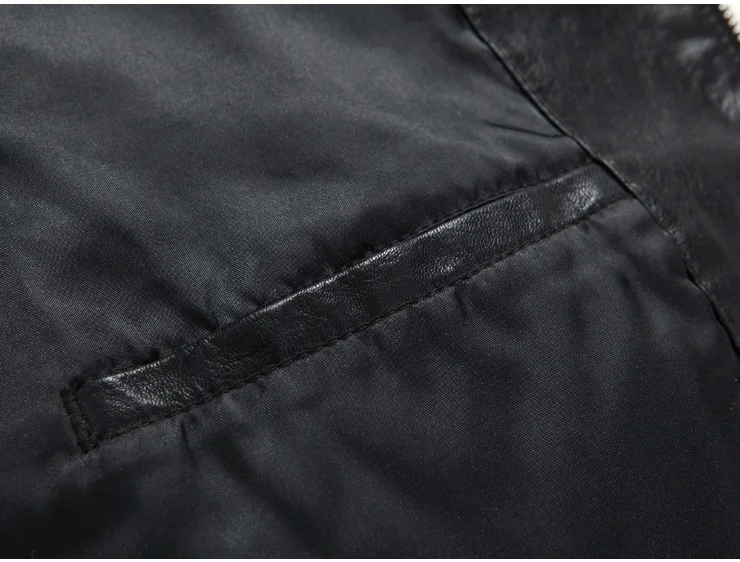 

8033 New Fashion Men Autumn Genuine Leather Jacket Coat Sheepskin Men Leather Coat Man Spring Clothes