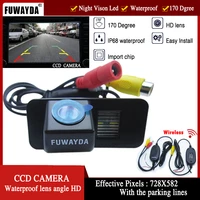 fuwayda wifi ccd chip car rear view reverse mirror image with guide line camera for ford mondeofiestafocuss maxchia xkuga