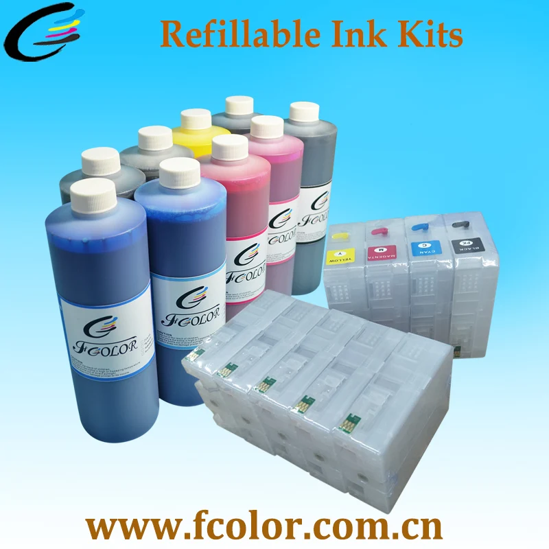 

Bulk Refillable Surecolor P800 Ink Cartridge with Photo Pigment Ink and Permanent Chip for SC-P800 Printer Ink Refill Kits