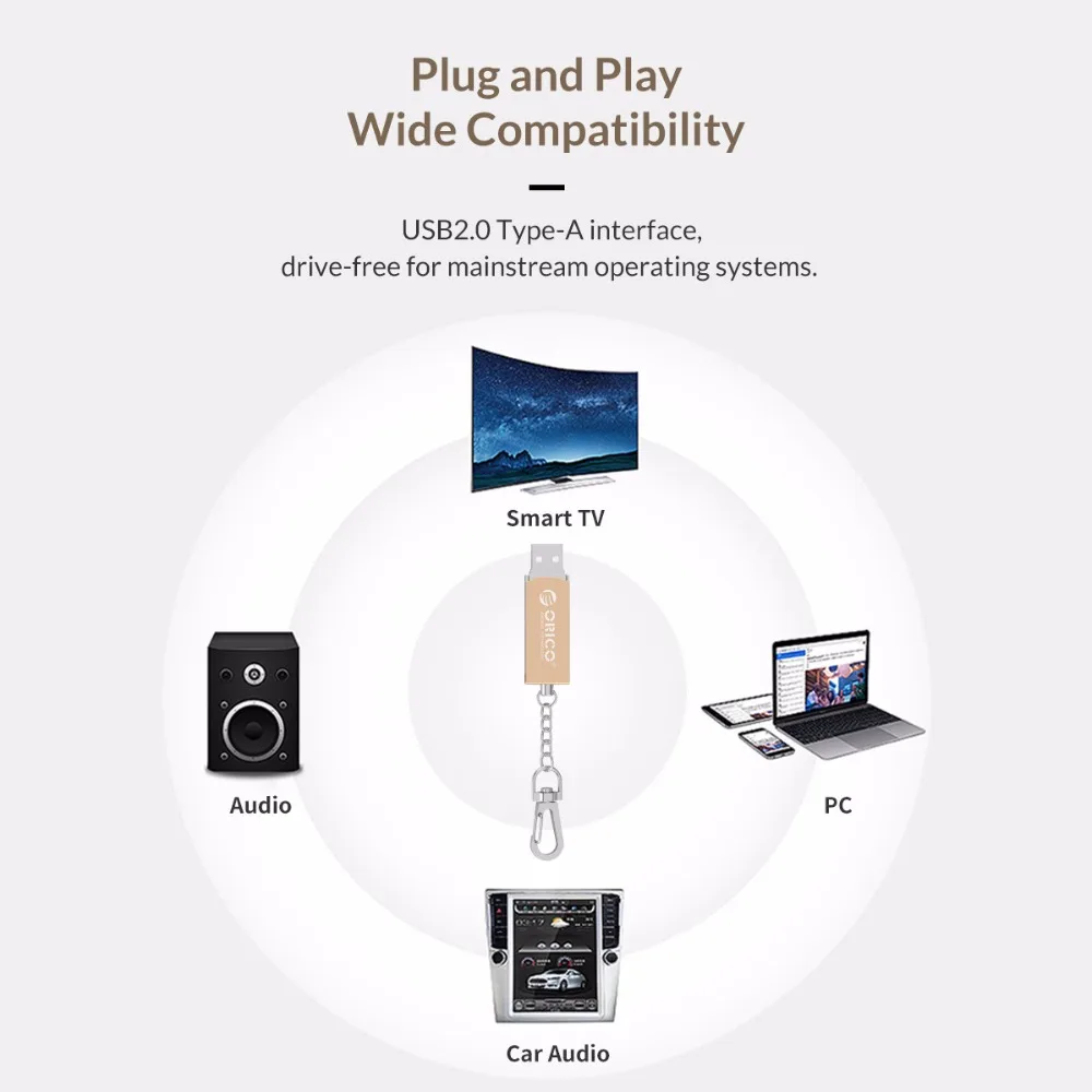 ORICO USB флеш-накопитель 64 ГБ 32 ГБ 16 ГБ USB 2,0 металлическая флеш-память USB накопитель Флэш-Диск флеш-диск USB 2,0