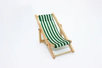 112 scale foldable wooden deckchair lounge beach chair for lovely miniature for dolls house color in green pink blue