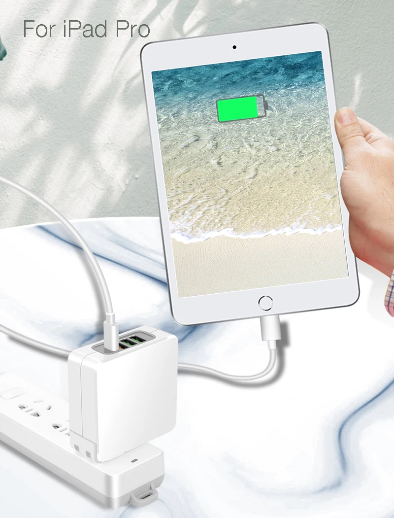 45 Вт, 20 в, 2.25A, 31 Вт, USB C, настенный адаптер для ноутбука, зарядное устройство, 4 порта, Тип C, питания для MacBook Air, hp, DELL, для iPad Pro, Galaxy S9