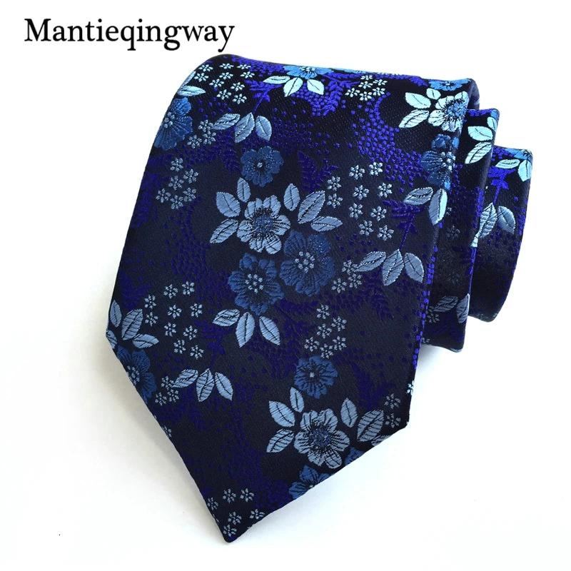 Mantieqingway 8 см цветочный галстук с рисунком для мужчин свадьбы деловой вечеринки