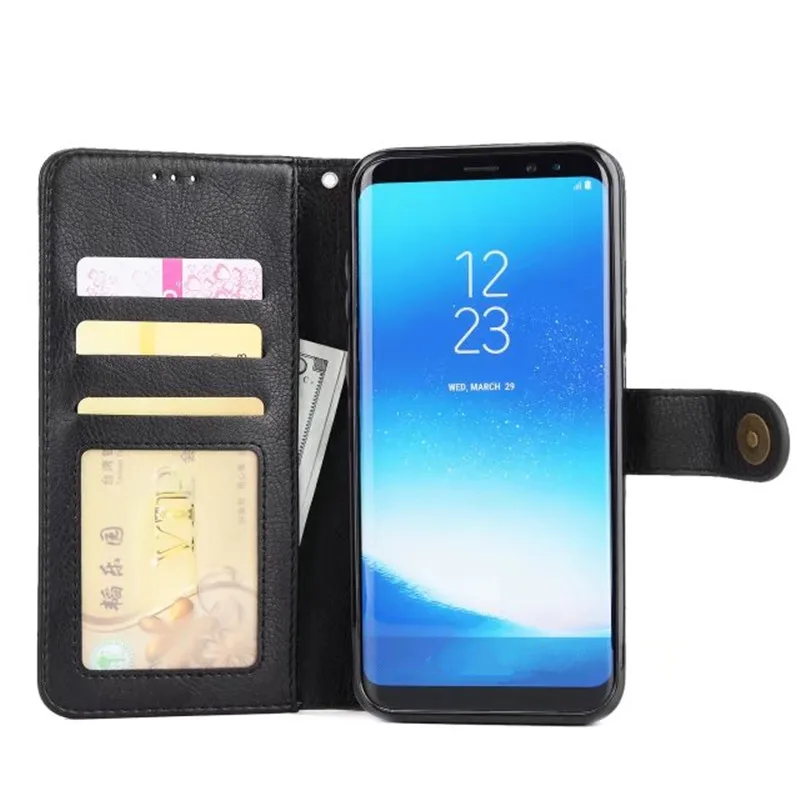 Чехол 2 в 1 для Samsung S8 Plus кожаный чехол-бумажник со съемной крышкой Galaxy