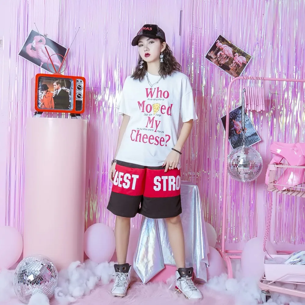 Оригинальный улица Harajuku BF ветер тенденция Письмо печати брюки студент расслабленной пять точек