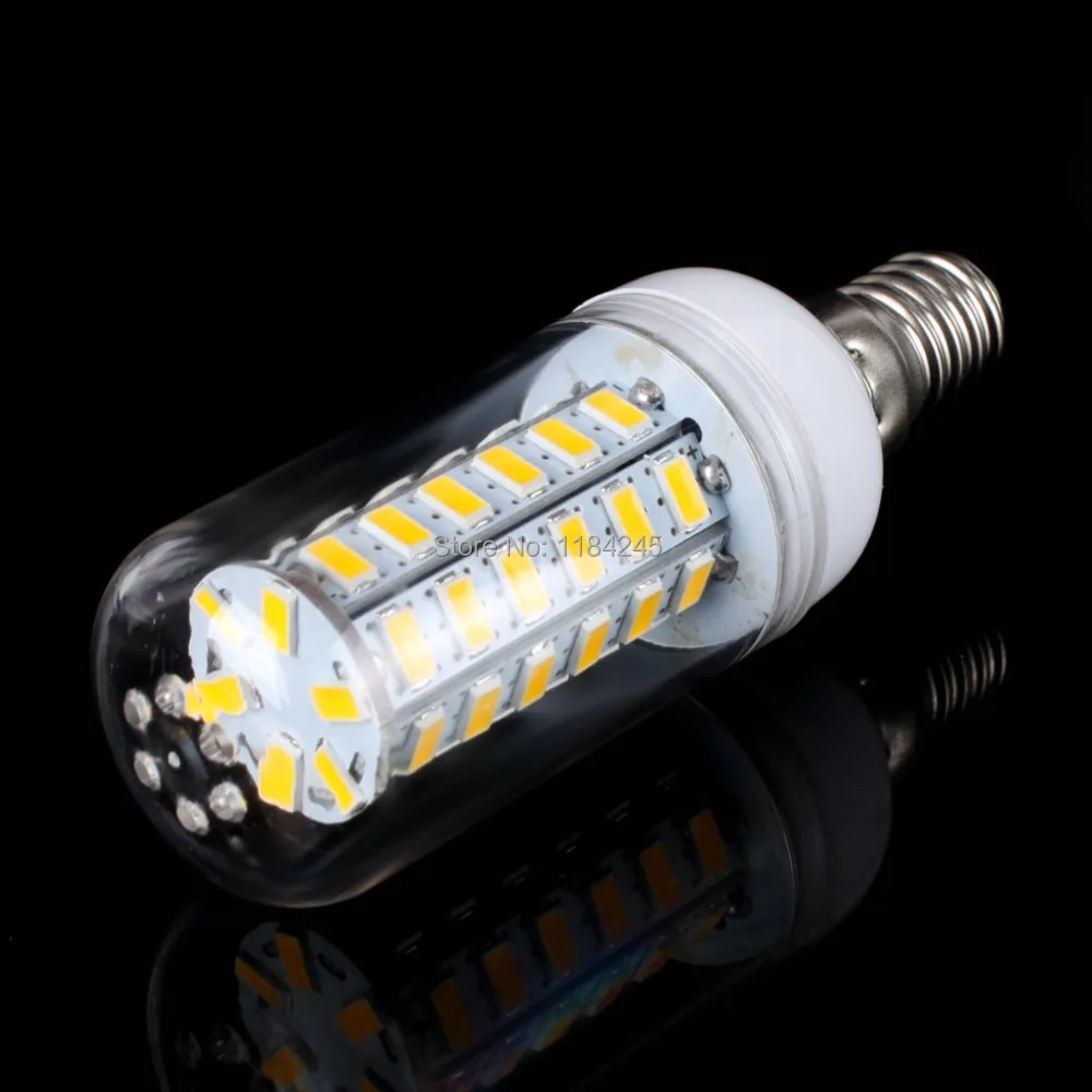 E14 светодиодная лампа 7 Вт 48 светодиодов 5730 SMD AC 220 В 110 в теплый белый кукурузный