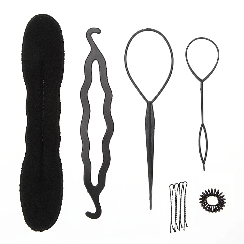 6 шт. инструмент для укладки волос комплект губок твист пончик булочка Updo невесты