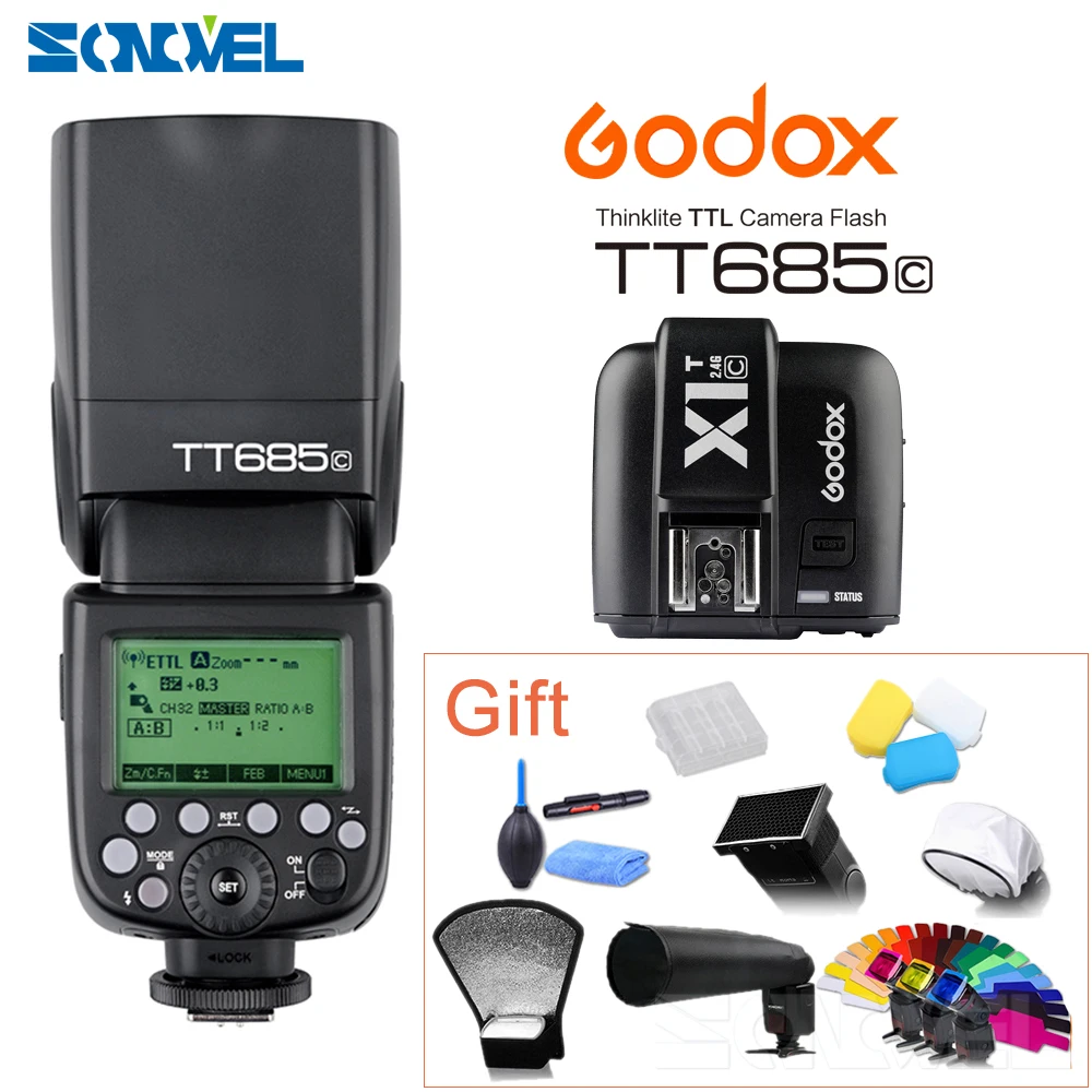 Набор вспышек и триггеров Godox TT685C + X1C TTL Беспроводная вспышка 2 4G передатчик Speedlite