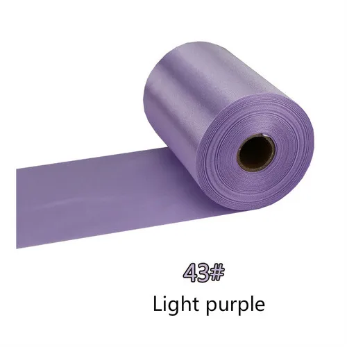 43-Light purple 25 метров/рулон 8 см/10 см/15 см в ширину шампанского атласная лента полиэстер лента для свадебного стула/автомобиля/вечерние украшения Ручное шитье DIY - Цвет: 43-Light purple