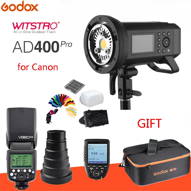 Встроенная Внешняя вспышка Godox AD400Pro WITSTRO литиевая батарея TTL HSS с фотовспышкой и