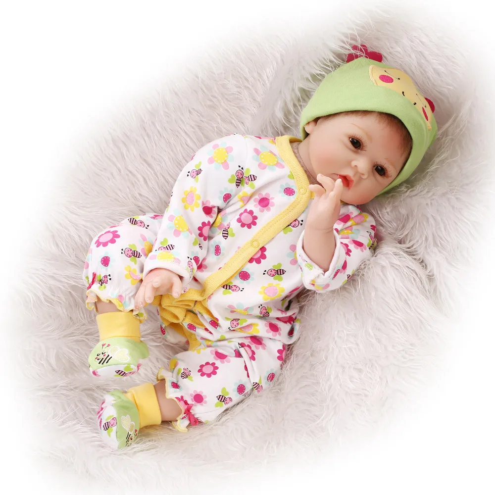 Nicery 22 дюйма 55 см Reborn Baby Doll магнитного Рот Мягкий силиконовый реалистичные девушка