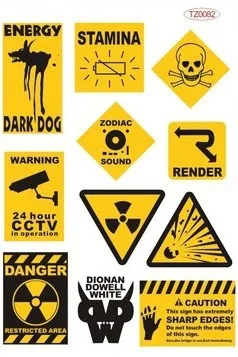 Предупреждающие знаки опасности наклейки для Ipad ноутбука скинов планшетов