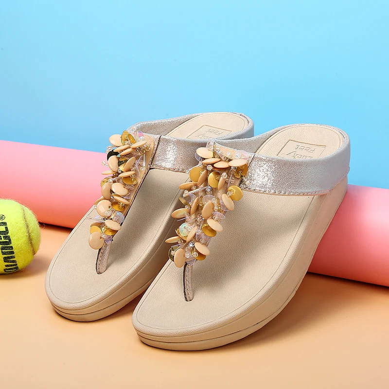 Женские повседневные летние пляжные тапочки на плоской подошве женские шлепанцы