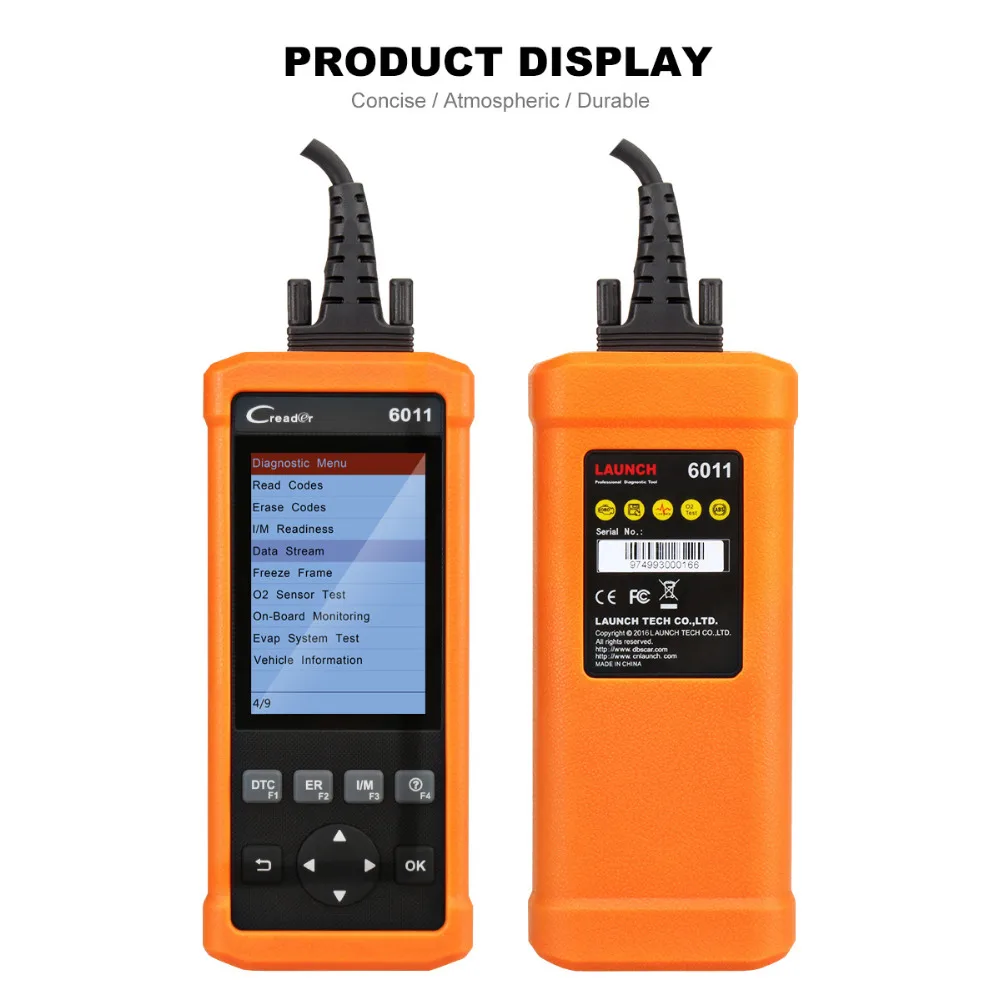 Новое поступление диагностический сканер OBD2 Launch CReader 6011 EOBD с функциями