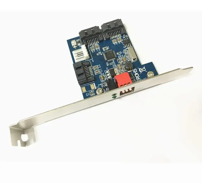 Совершенно новый 2 портовый SATA PCI контроллер RAID CARD SERIAL ATA I/O карта ПК/mac pro 1 5 +