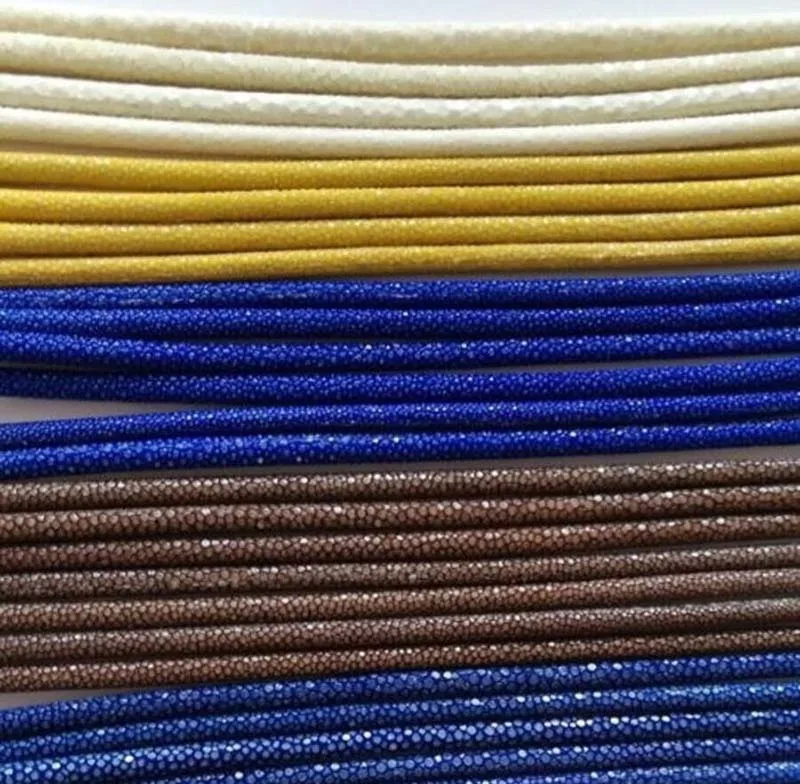 Оптовая продажа небесно голубые шнуры Beichong из натуральной кожи длина 5 мм ширина
