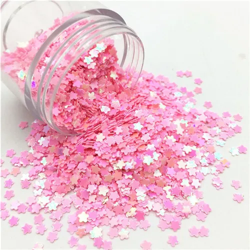 AB pink 3 мм в форме сливы Блестки для дизайна ногтей блестки DIY Типсы для наращивания ногтей Дизайн Блестки цветок блестки украшения для ногтей 10 г - Цвет: AB pink