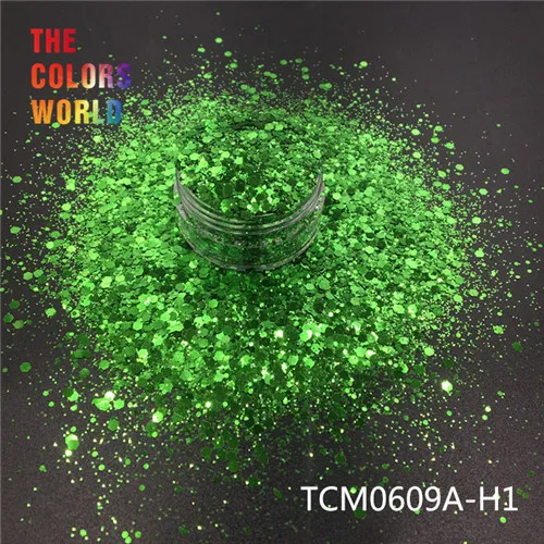 TCM0609A-H1 50g TCT-193 Шестигранная форма, массивный микс, металлический цвет, блеск для ногтей, для дизайна ногтей, сделай сам, украшение, боди-арт, макияж, FacePainting, ручная работа, сделай сам - Цвет: TCM0609A-H1 50g