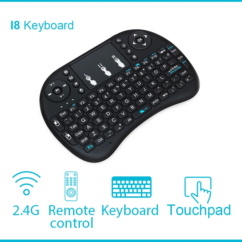 I8 Клавиатура 2,4 ГГц Sans Fil i8 клавир тачпад Fly Air мышь для Android tv box игровой Мини ПК Английский Русский Испанский