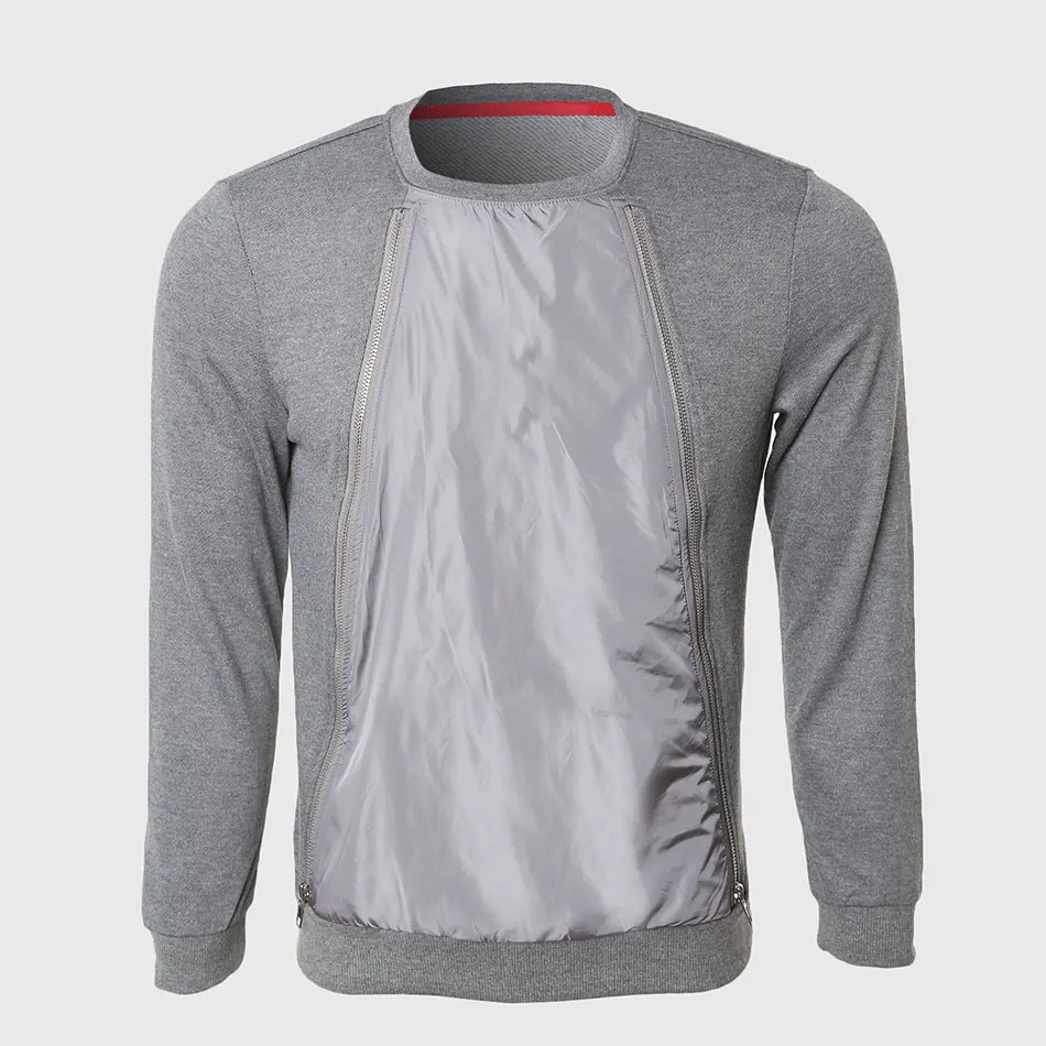 

Men Stylish Zipper Sweatshirts Male Patchwork Sweatshirt Long Sleeve Contrast Color Pattern Regular Fit Designer Wear