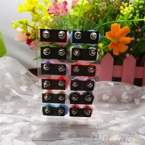 12 пар женские серьги гвоздики|rose flower stud earrings|flower earringsstud earrings |