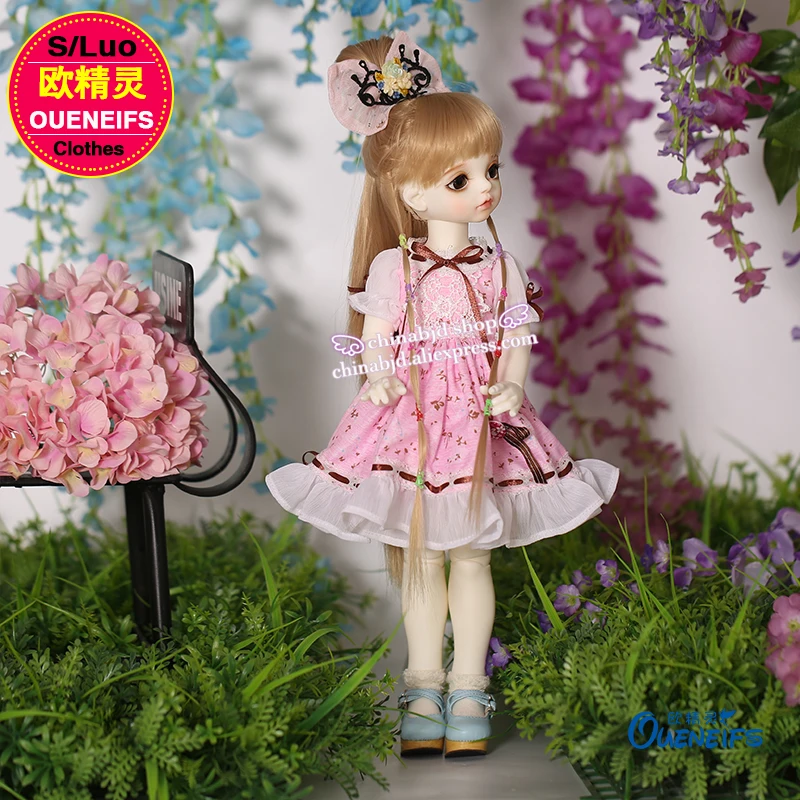 Одежда BJD 1/4 кукла белое розовое Цветочное платье для тела куклы RL YF4 до 34/