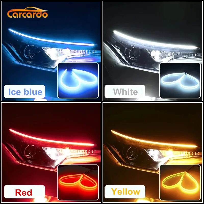 Carcardo ультратонкий дневные ходовые огни Светодиодные ленты светильник