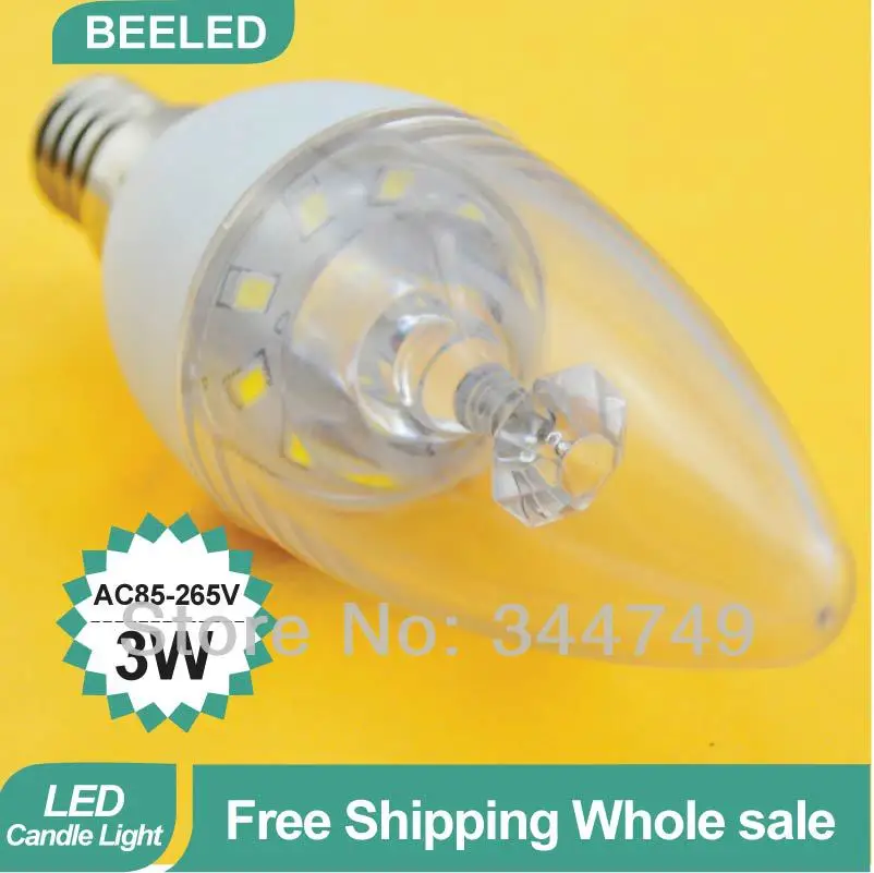 10 шт./лот светодиодные свечи E14 3W 9 SMD 2835 Epistar 220 V 240 400lm теплый белый/холодный белый