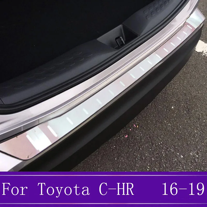 Подходит для Toyota C-HR нержавеющая сталь ультратонкий задний бампер защитная