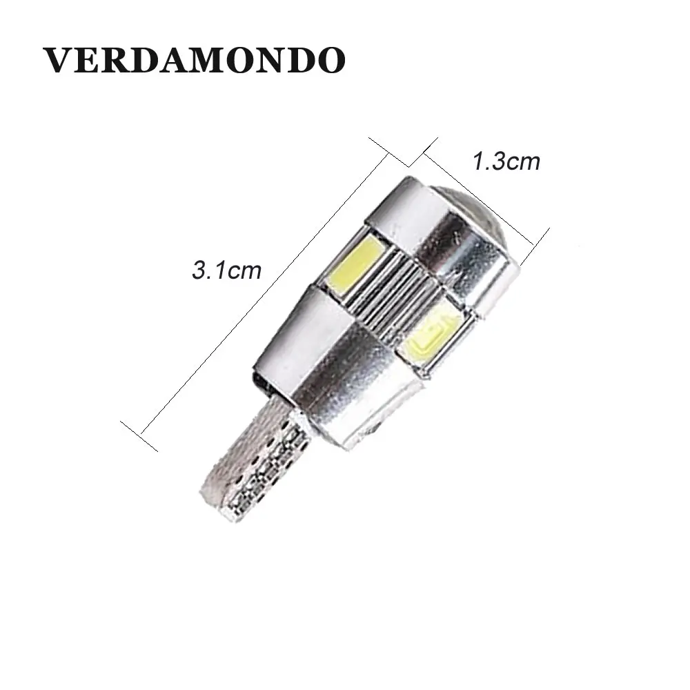1 шт. T10 W5W CAN-шина без ошибок 6 SMD 5630 5730 светодиодный ные фонари клиновидная лампа