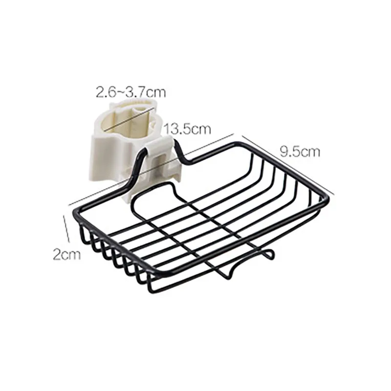 

Iron Sink Hanging Drain Storage Rack Kitchen Bathroom Faucet Hollow Storage Splash-proof Finishing Home Decoration Organization