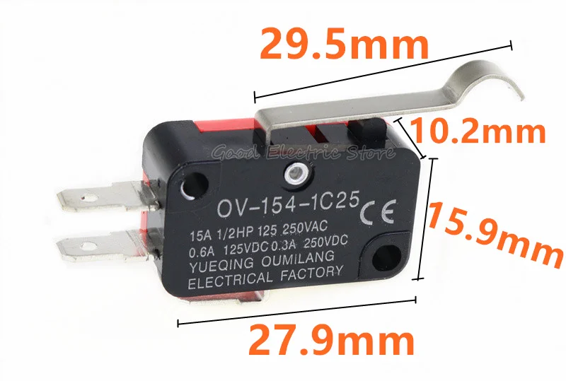 V-154-1C25 V-151-1C25/V-152-1C25/V-153-1C25/V-154-1C25/V-155-1C25/V-156-1C25/V-15-1C25/V-15-1B5/Мгновенный микро концевой выключатель - Цвет: V-154-1C25