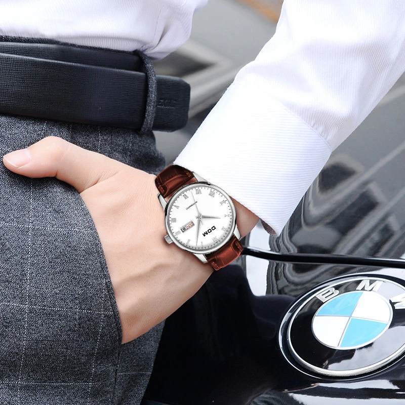 DOM минималистические механические часы люксовый бренд водонепроницаемые